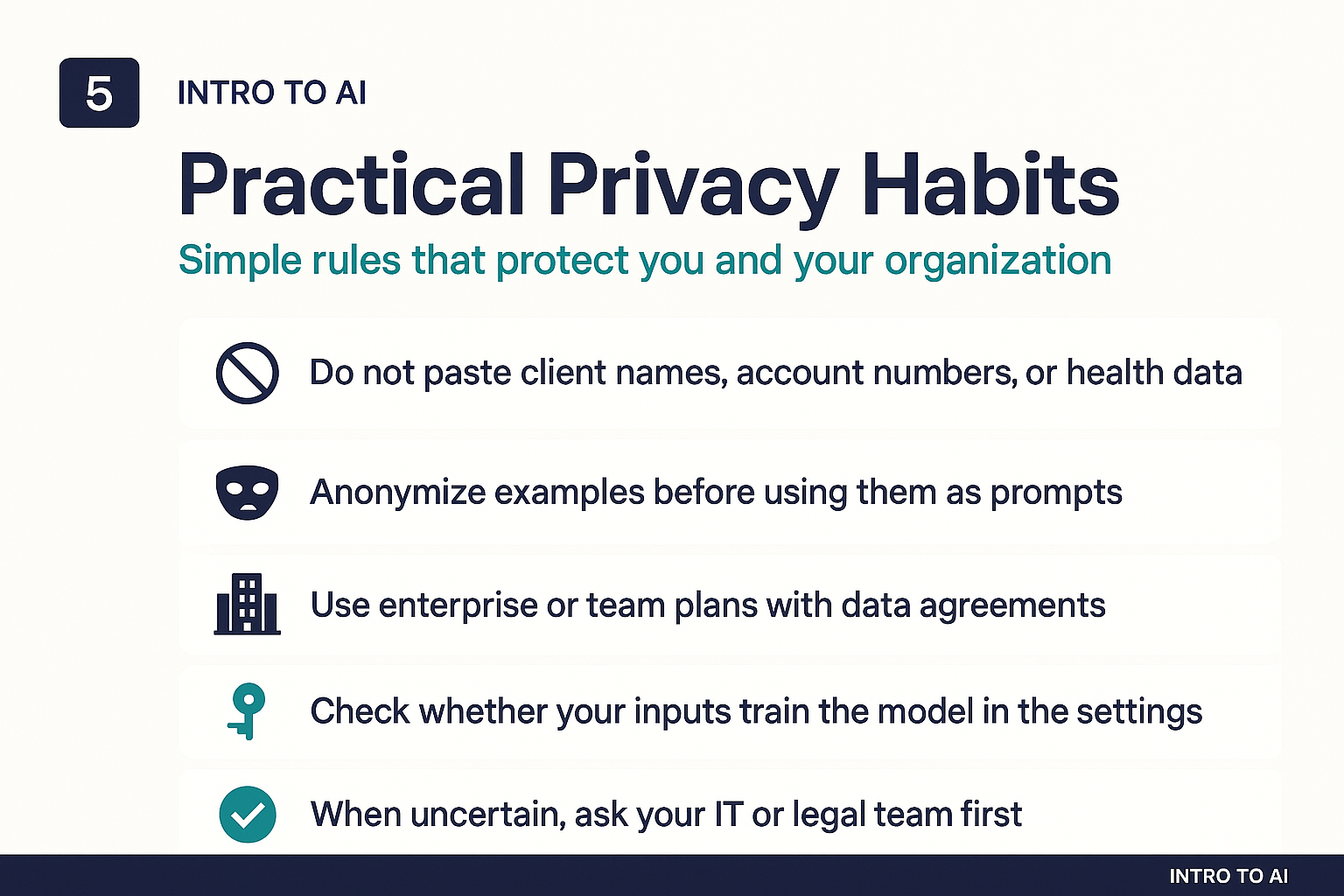 Practical privacy habits: simple rules that protect you and your organization